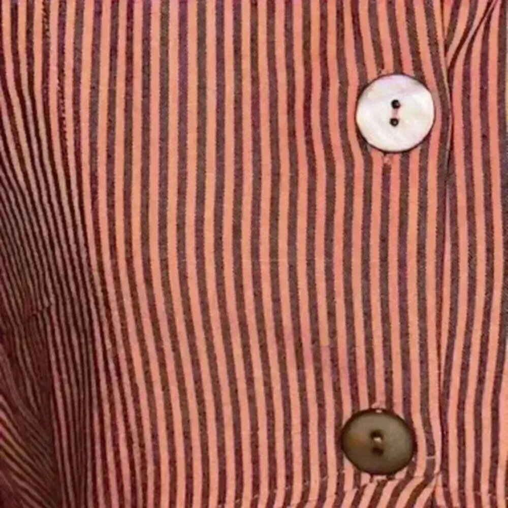 Soft Surroundings Tunic Stripe Button Down Asymme… - image 3